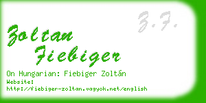 zoltan fiebiger business card